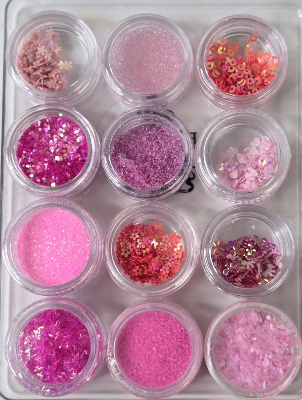 04 Pinkish Nail-art kit 12 st