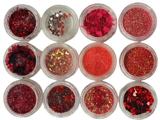06 Red lady Nail-art kit 12 st