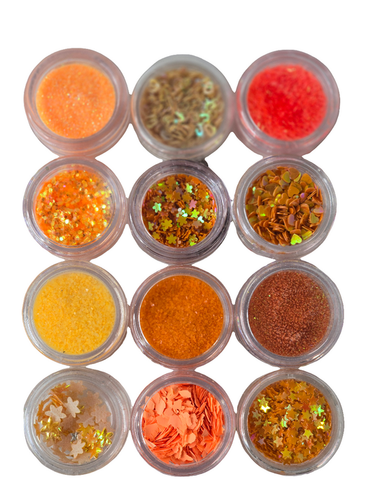 09 Orange Nail-art kit 12 st