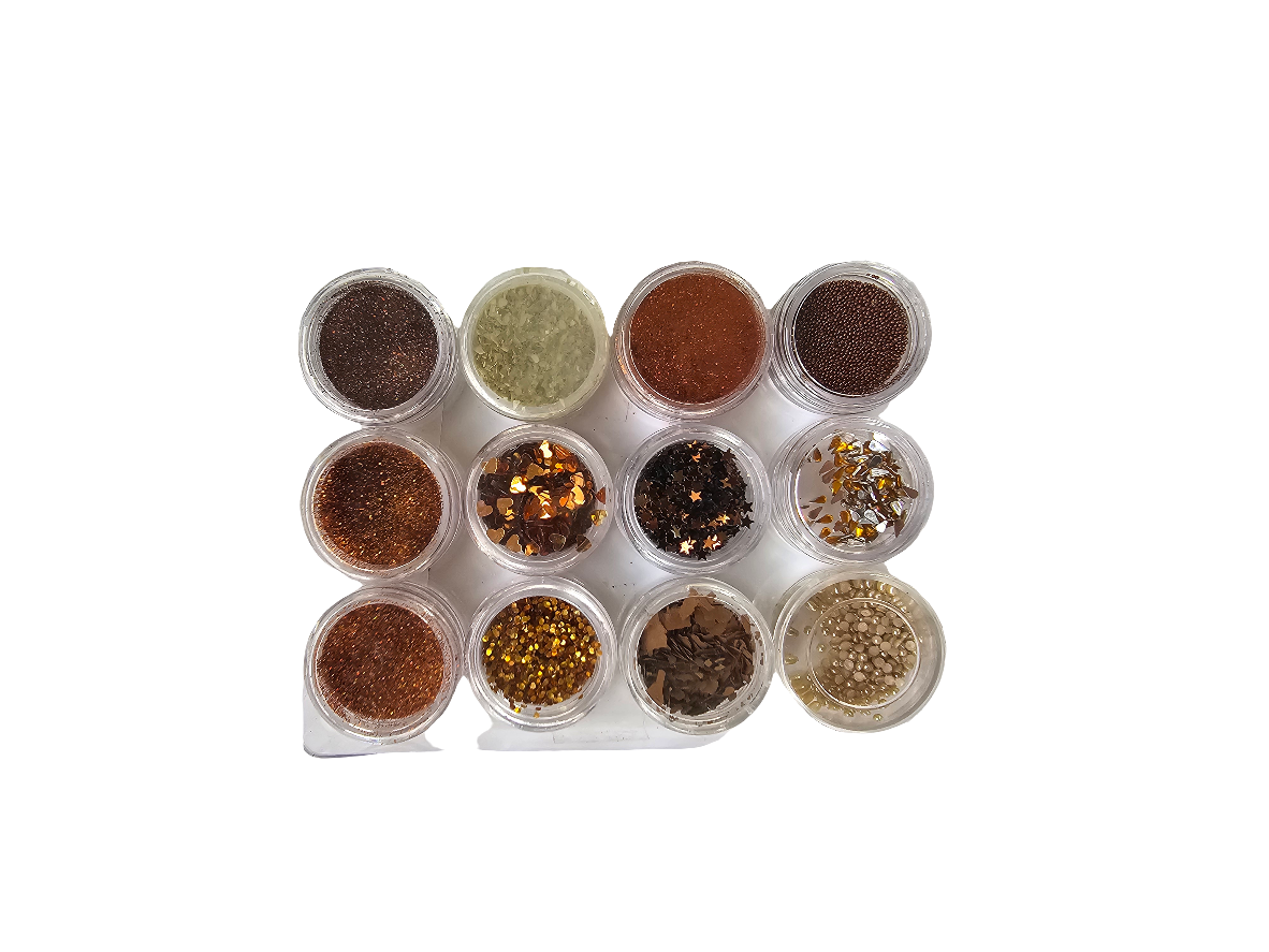 11 Brown Nail-art kit 12 st