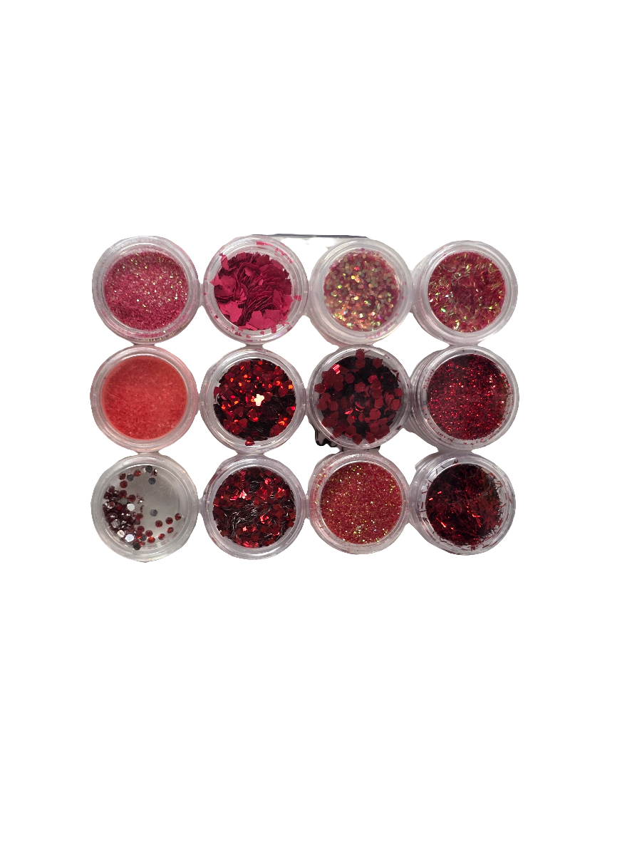 06 Red lady Nail-art kit 12 st