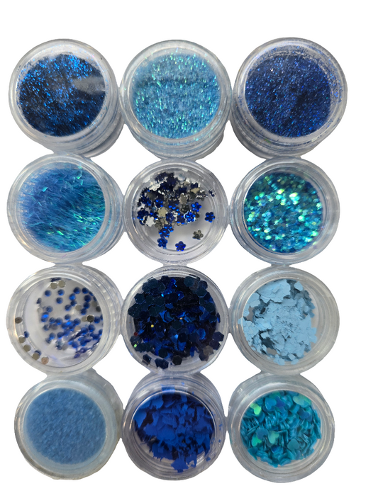 08 Blue Sky Nail-art kit 12 st