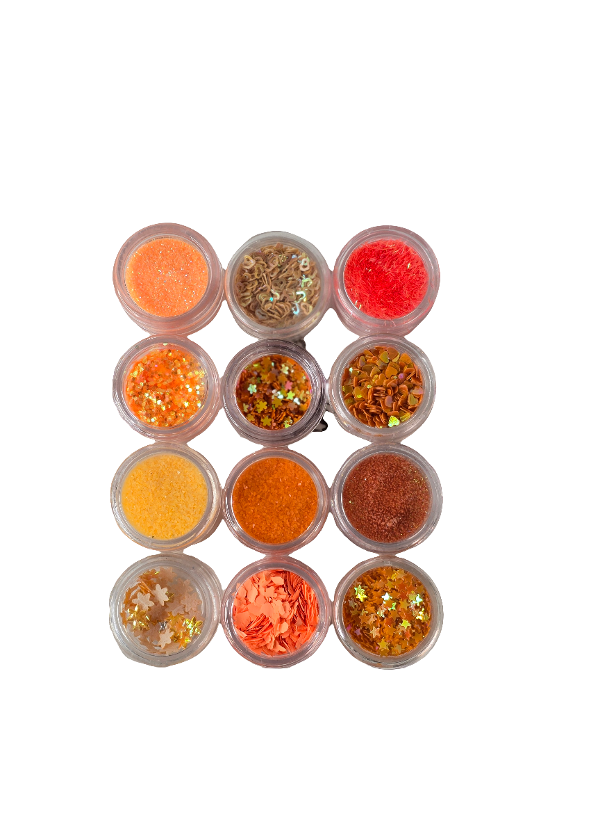 09 Orange Nail-art kit 12 st