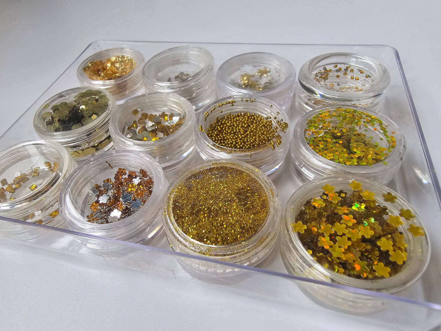 10 Gold Nail-art kit 12 st