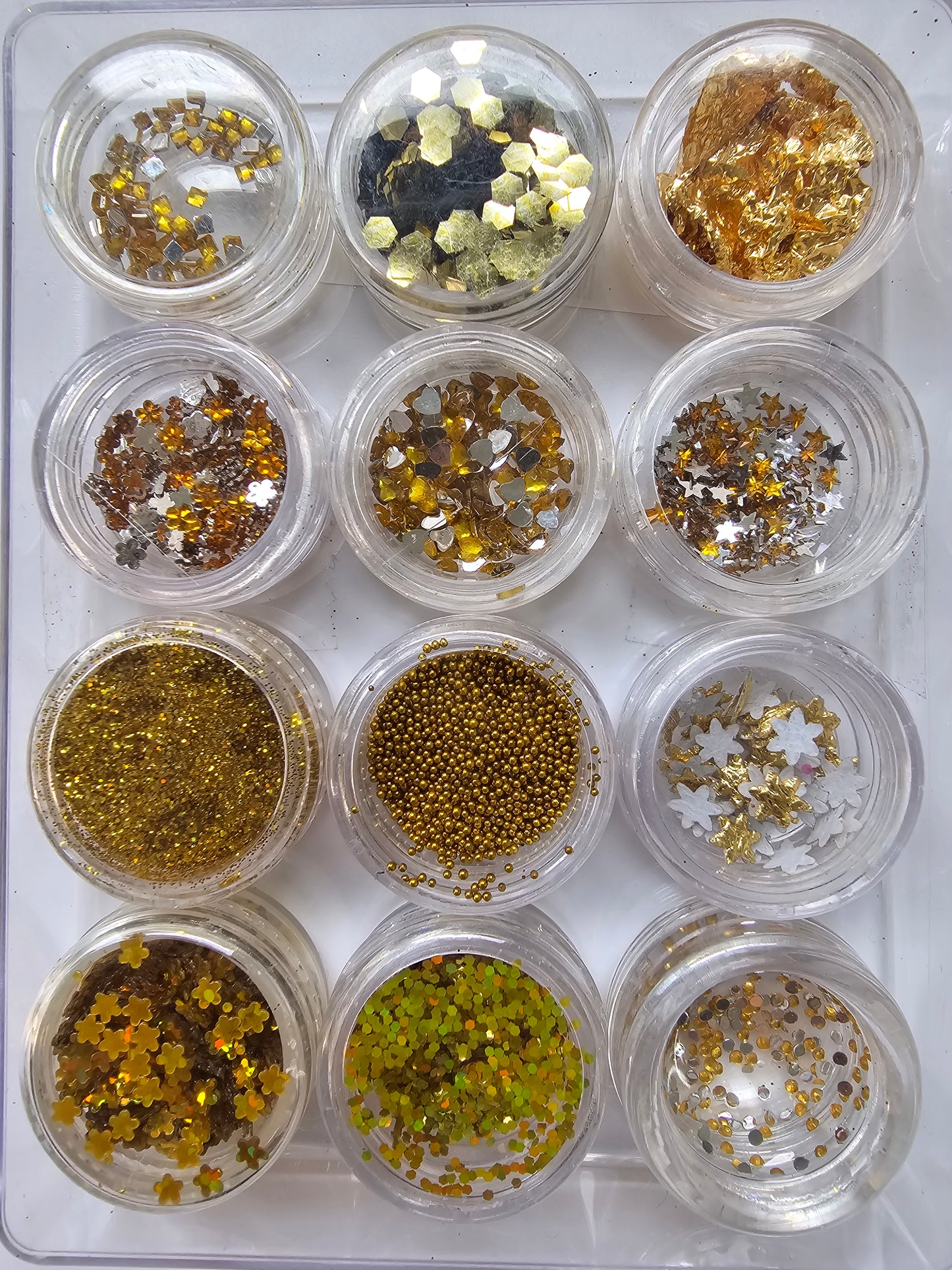 10 Gold Nail-art kit 12 st